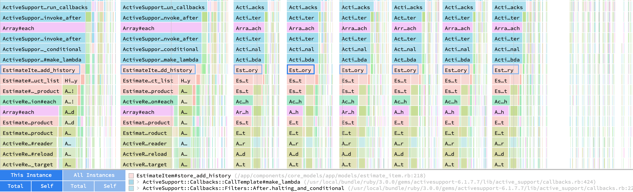 #auto_add_history on the call stack flamegraph