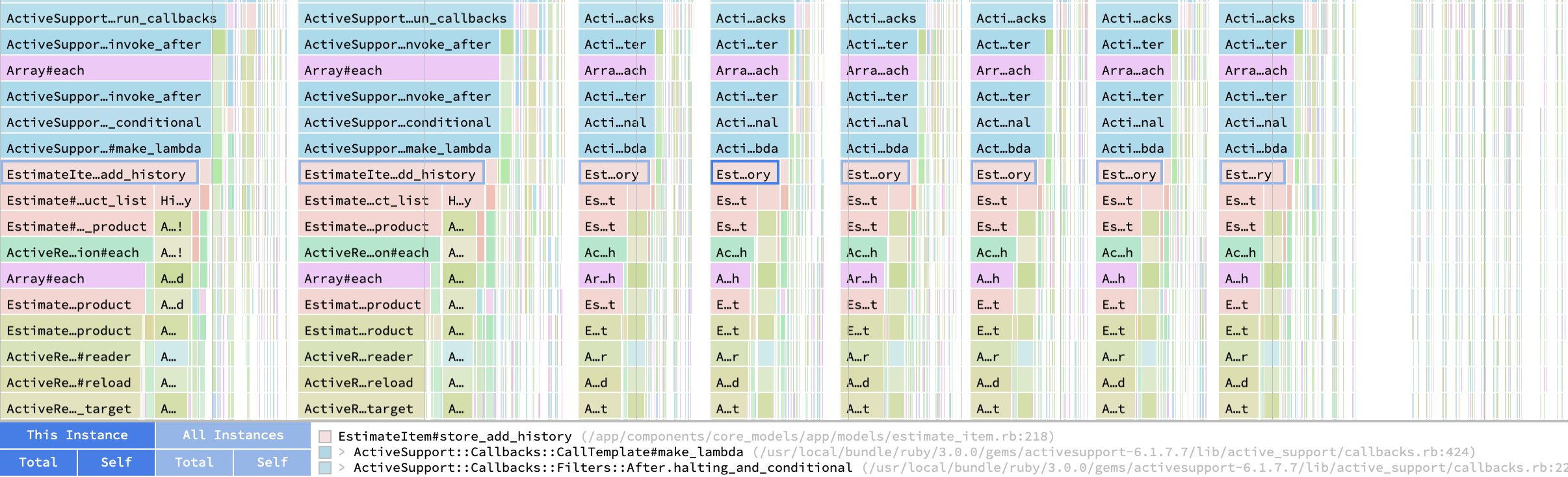 #auto_add_history on the call stack flamegraph