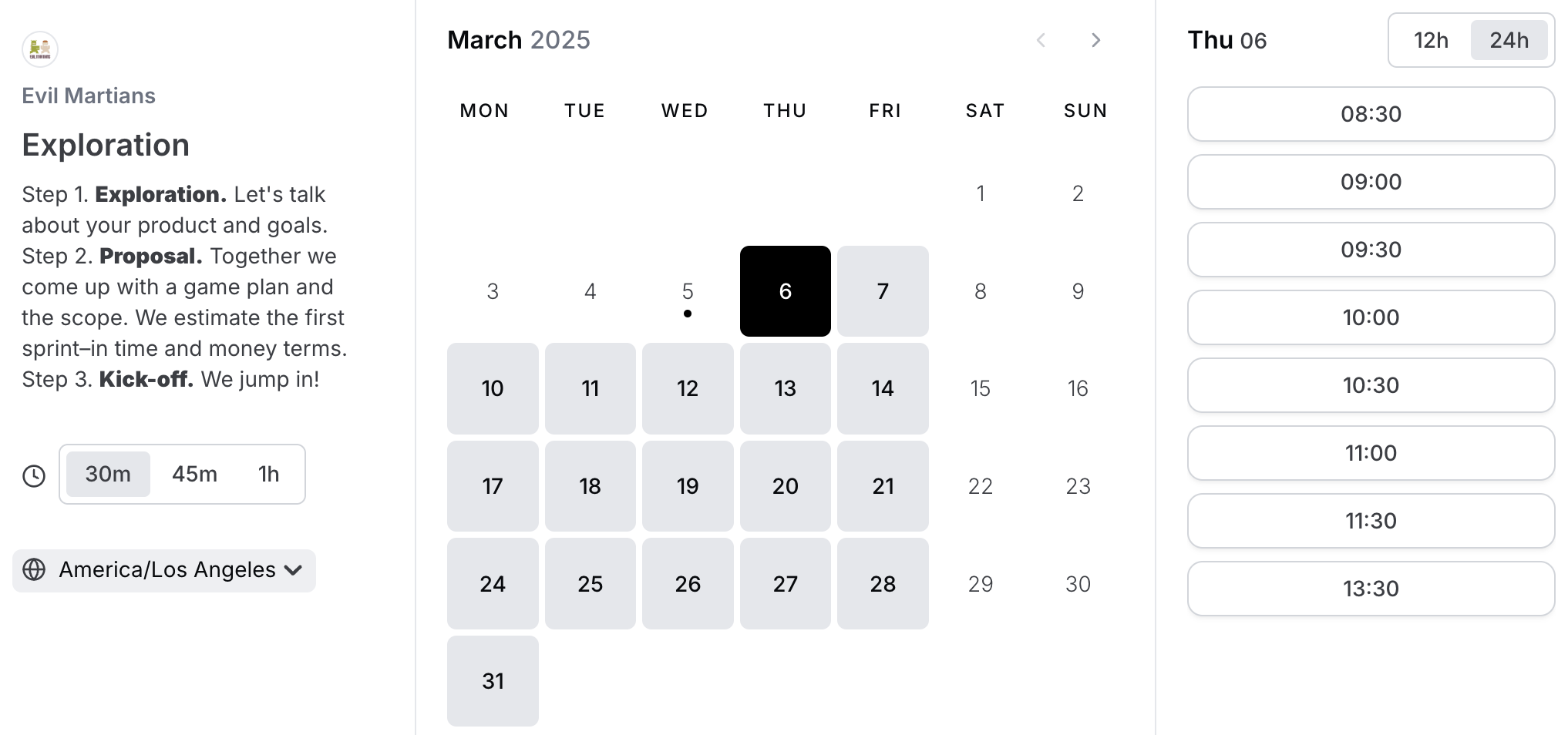 Using cal.com for direct booking