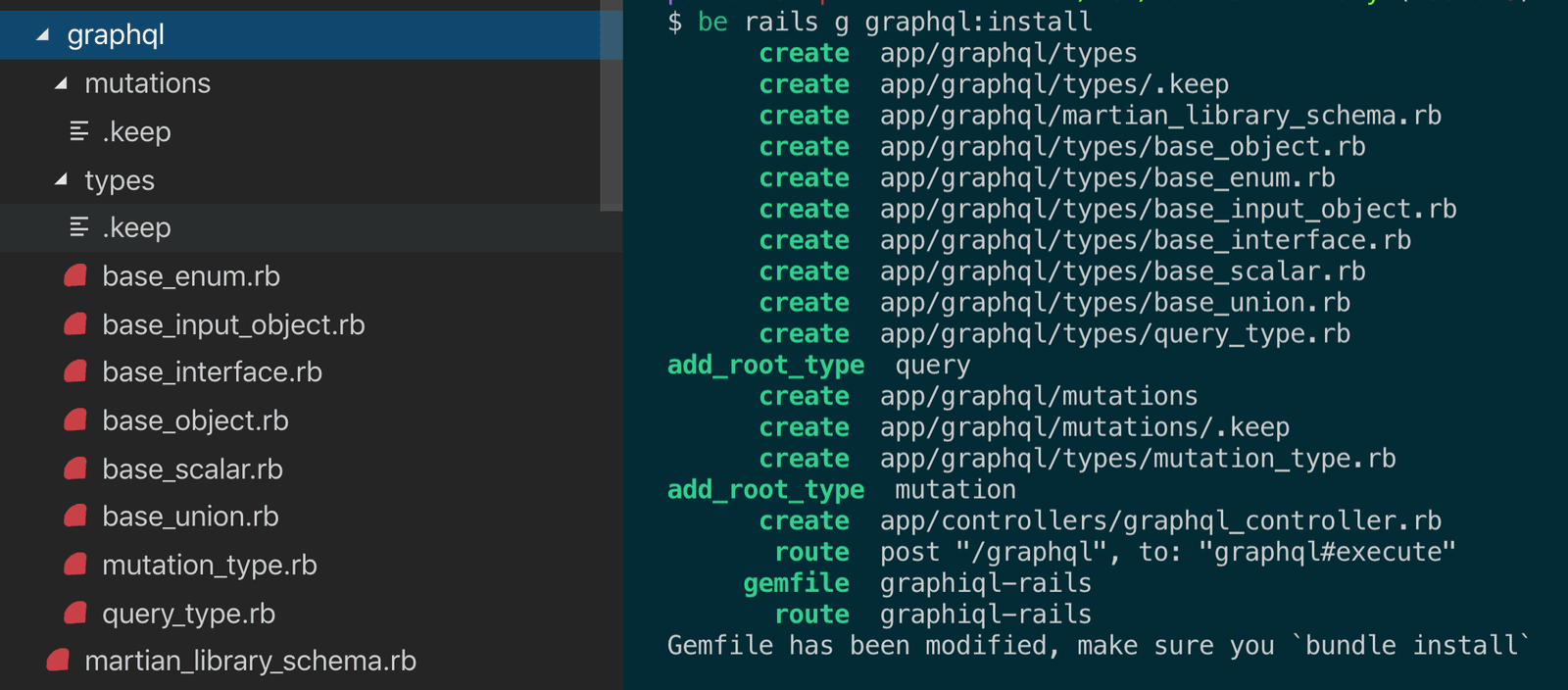 The result of executing generator