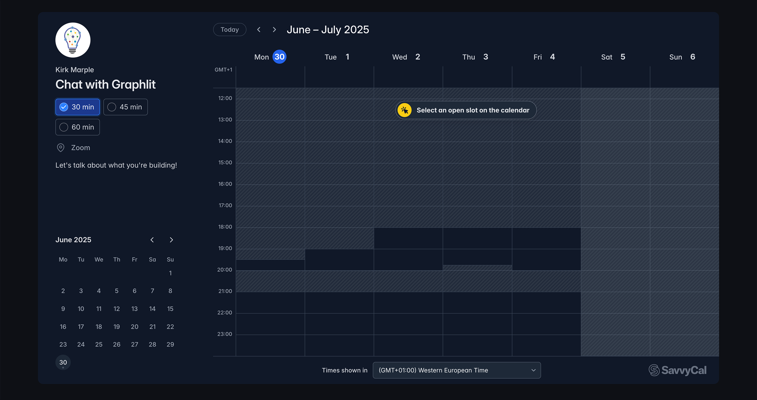 [Graphlit](https://www.playbook.com/s/evilmartians/XK8SoSVhskyzapL3Sfenw4mL?assetToken=Eiv44hXVBbsovUczKctchkSV): Uses a calendar widget as main CTA