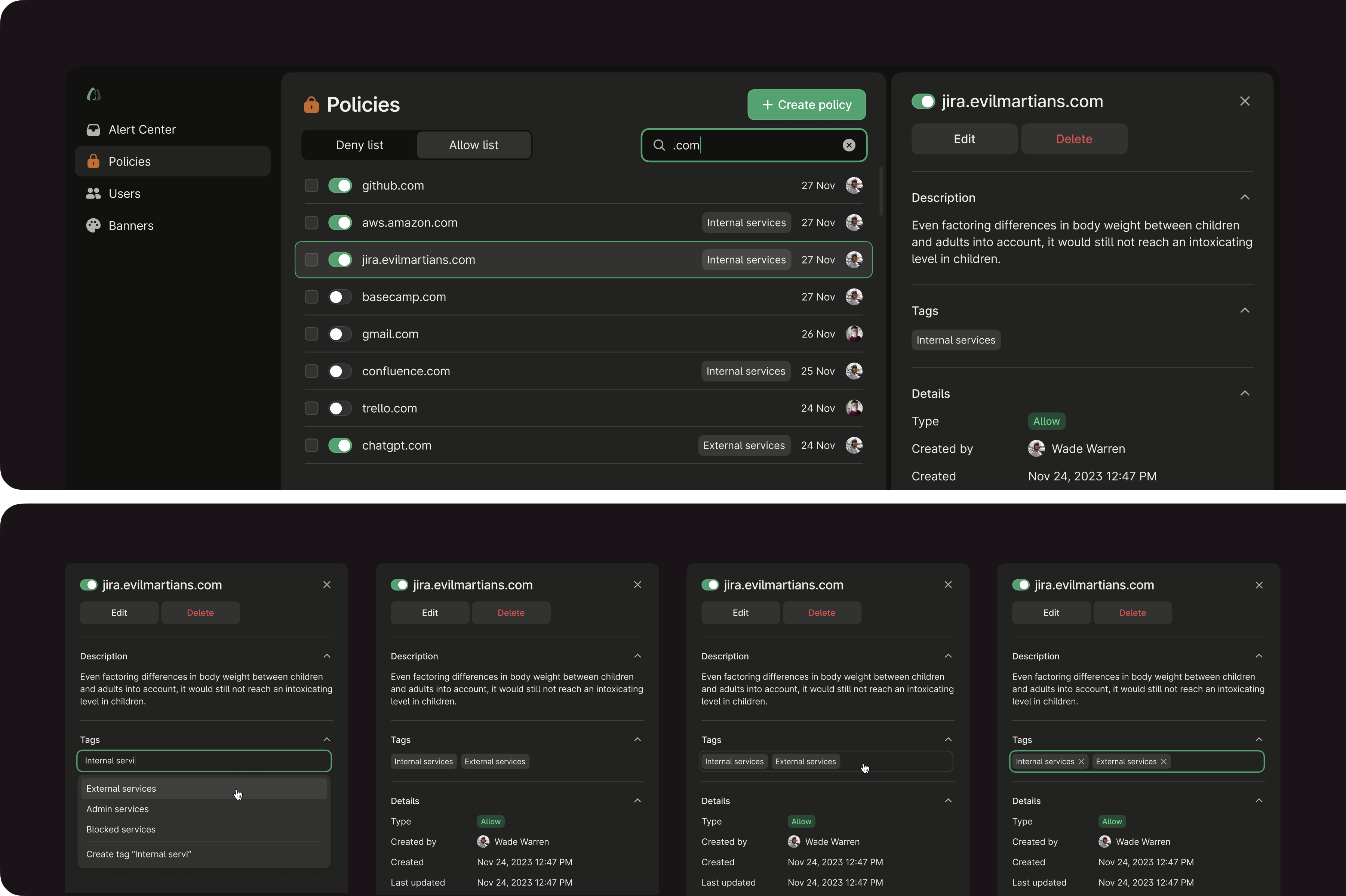 Miru UI showcase