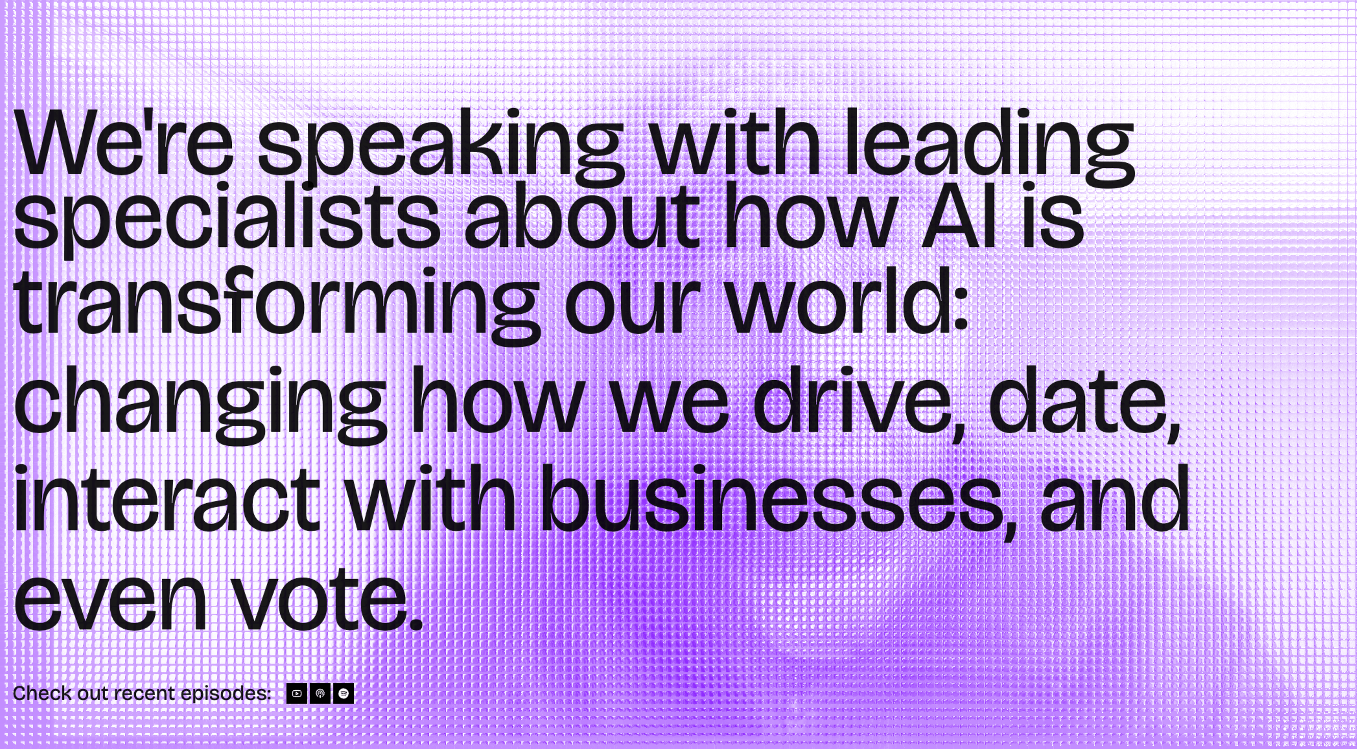 bolt.new vibe-coding: landing page for No Priors podcast