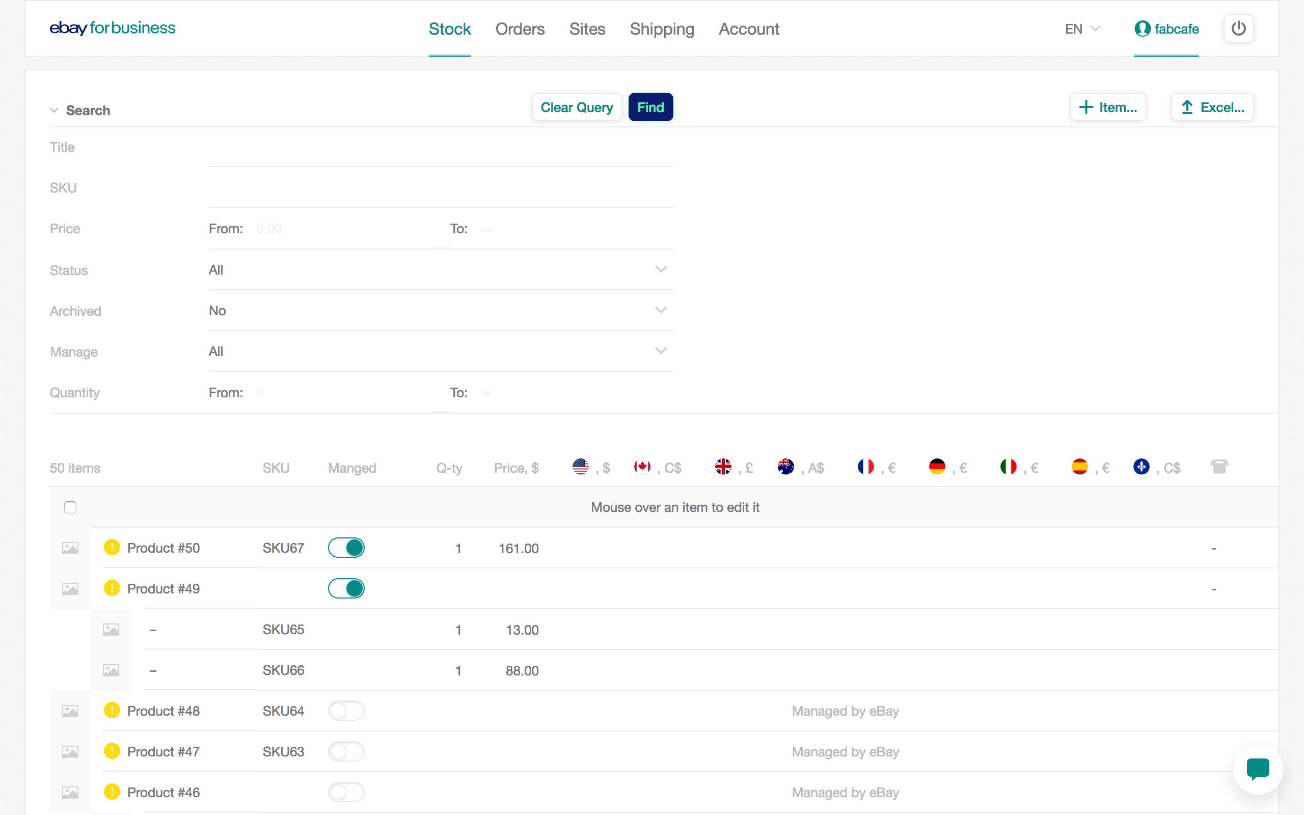 A huge React table