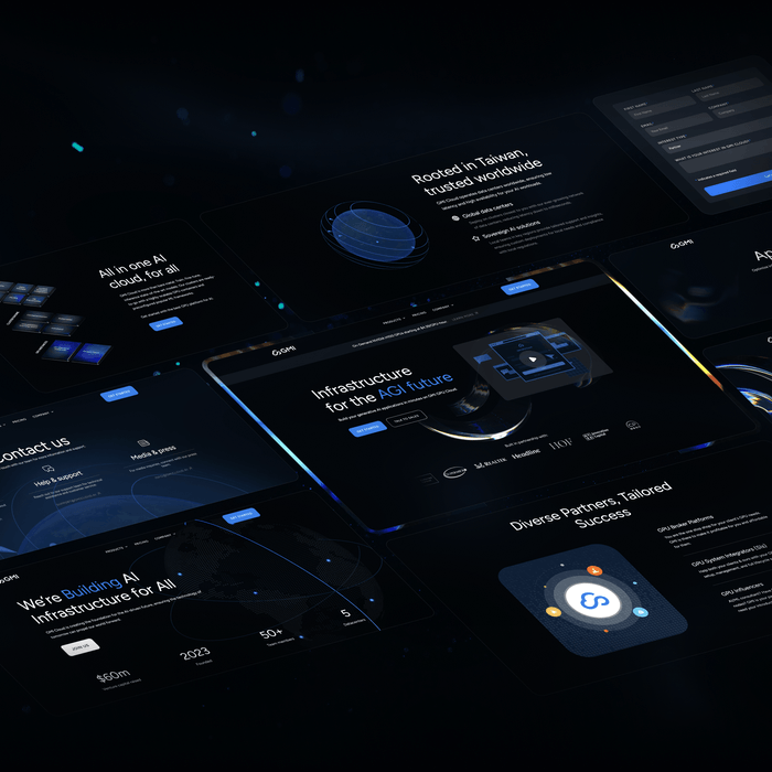 Background for GMI Cloud meets Webflow and speeds ahead in the AI compute race